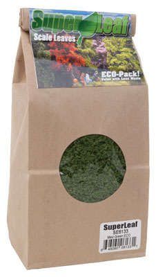 Scenic Express 653-6133 Medium Green SuperLeaf Flake - 24 oz. Eco-Pak
