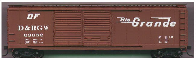 Accurail 5205 HO Denver and Rio Grande Western 50' Steel Double-Door Boxcar Kit