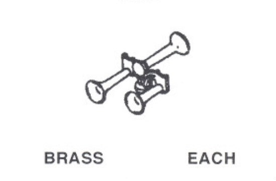 Details West 175 HO Scale "Nathan" Type P-3 Air Horn Brass Castings Part