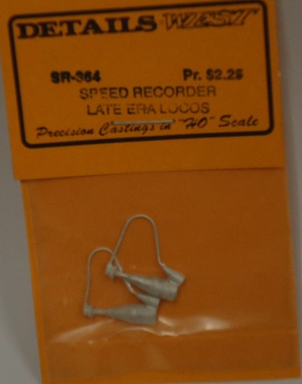 Details West 235-364 HO Scale Speed Recorder For Late Era Diesels (Pack of 2)
