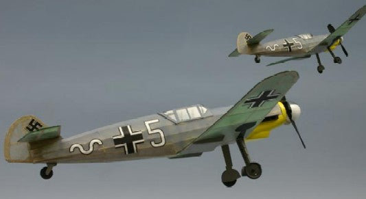 Dumas 225 18" Wingspan Messerschmitt ME-109 G Rubber Pwd Aircraft Kit
