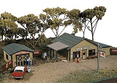 JL Innovative Design 320 N Scale Saw Pit Store Country Store Wooden Kit