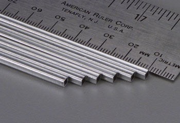 K&S 83011 1/8" x .014" x 12" Square Aluminum Tube