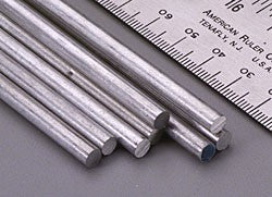 K&S 83044 3/16" x 12" Round Aluminum Rod
