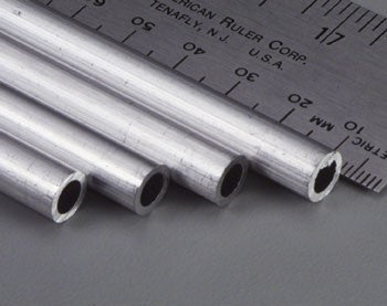 K&S 83062 5/16" x .049" x 12" Round Aluminum Tube