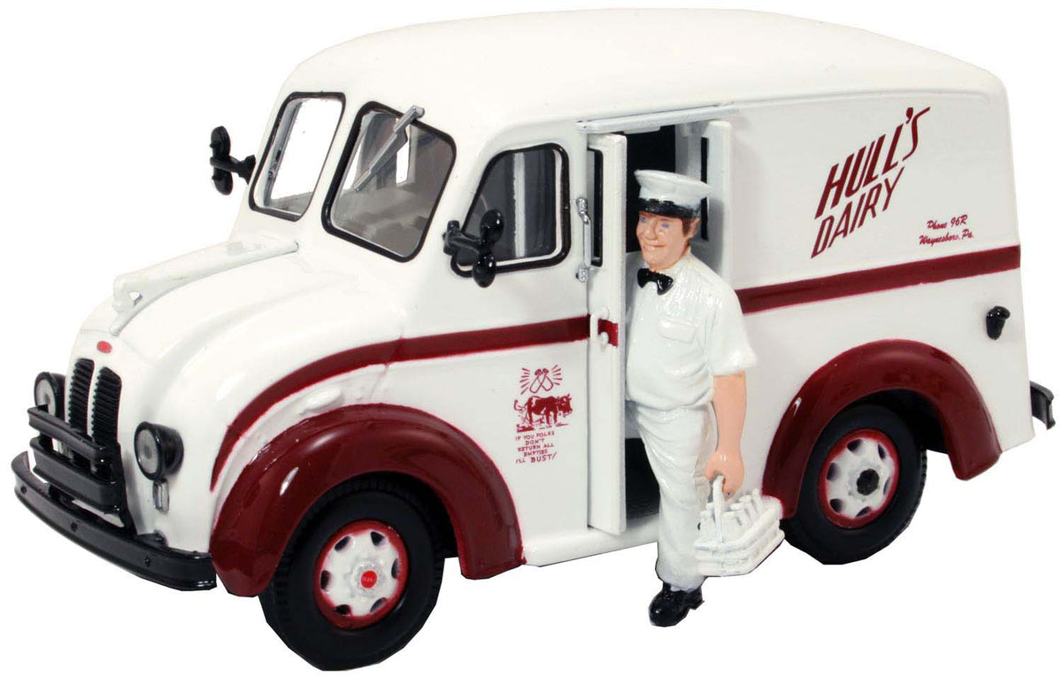 MTH 30-50090 1:43 Scale RailKing Divco Hull's Dairy Milk Truck W/Accessories