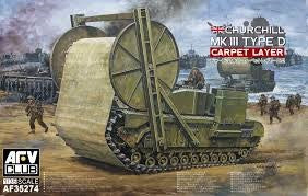 AFV Club AF35274 1:35 Churchill Type D Mk IIIw/Carpet Laying Devices Tank Kit