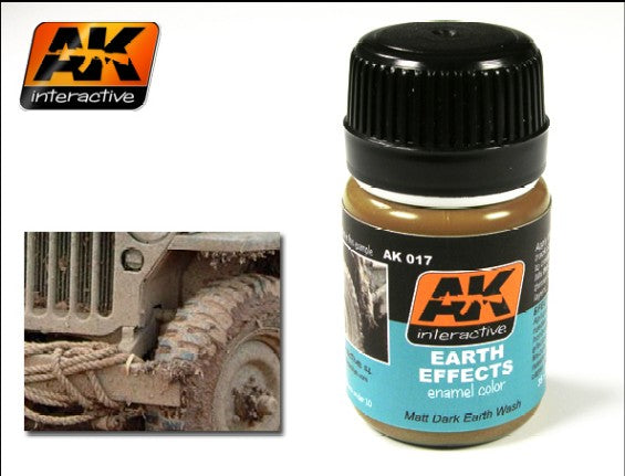 AK Interactive AK017 Earth Effects Enamel Paint - 35 ml Bottle