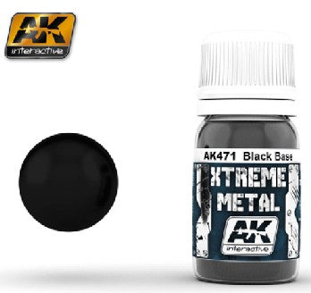 AK Interactive 471 Xtreme Metal Black Base 30ml Bottle