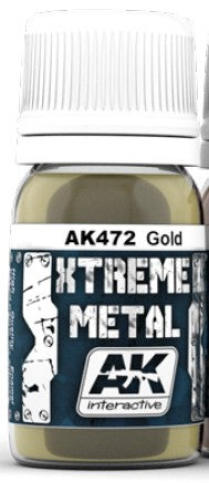 AK Interactive 472 Xtreme Metal Gold Metallic Paint 30ml Bottle