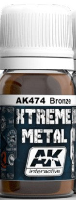 AK Interactive 474 Xtreme Metal Bronze Metallic Paint 30ml Bottle