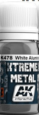 AK Interactive 478 Xtreme Metal White Aluminum Metallic Paint 30ml Bottle