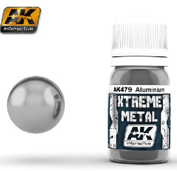 AK Interactive 479 Xtreme Metal Aluminum Metallic Paint 30ml Bottle
