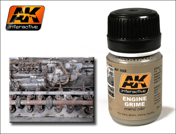 AK Interactive AK082 Engine Grime Enamel Paint - 35 ml Bottle