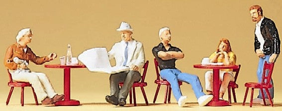 Preiser 10369 HO Guests in Street Cafe Figures (Set of 5)