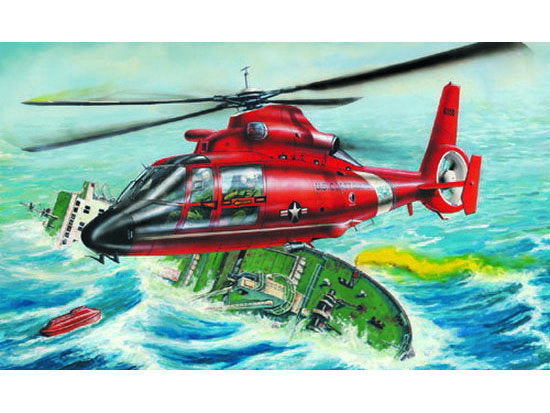 Trumpeter 02801 1:48 HH65A Dolphin Search & Rescue USCG Military Helicopter Kit