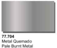 Vallejo Paint 77704 Pale Burnt Metal Color Acrylic Paint - 32 ml. Bottle