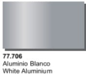 Vallejo Paint 77706 White Aluminium Metal Color Acrylic Paint - 32 ml. Bottle