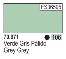 Vallejo Paint 70971 Green Grey Model Color Acrylic Paint - 17 ml. Bottle