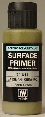 Vallejo Paint 73611 Earth Green Early Acrylic Surface Primer - 60 ml. Bottle