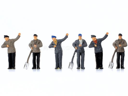 Vollmer 2336 HO Scale Rail Men Plastic Figures (Set of 6)