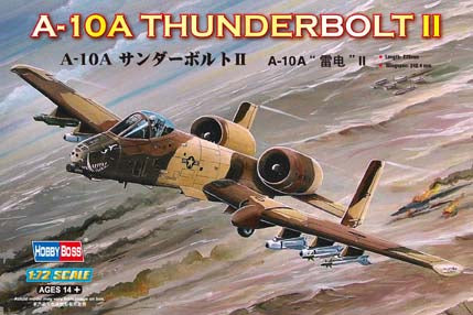 Hobby Boss Models 80266 1:72 A-10A Thunderbolt II Military Aircraft Plane Kit
