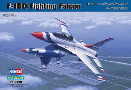 Hobby Boss Models 80275 1:72 F-16D Fighting Falcon Military Aircraft Plane Kit