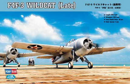 Hobby Boss Models 80327 1:48 Grumman F4F-3 Wildcat Late Ver Military Plane Kit