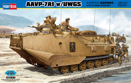 Hobby Boss s 82412 1:35 AAVP-7A1 with UWGS Amphibian Military Vehicle Model Kit