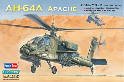 Hobby Boss s 87218 1:72 Boeing AH-64A Apache Attack Military Helicopter Kit