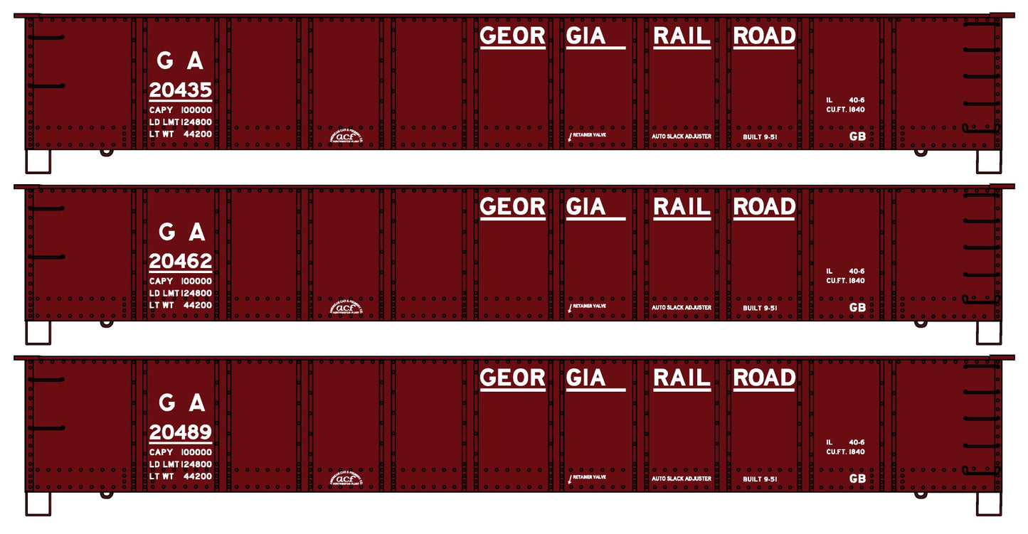 Accurail 37794 HO GA 41' Steel Gondola Kit #20435, #20462, #20489 (Set of 3)