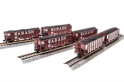 Broadway Limited 3132 N WAB N&W Class H2A 3-Bay Hopper w/Load Set A (Pack of 6)