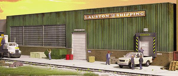Walthers 933-3191 HO Scale Lauston Shipping Thin Profile Background Building Kit