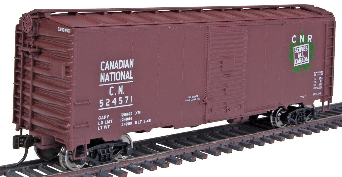 Walthers 910-1653 HO Canadian National 40' AAR 1944 Boxcar RTR #524571