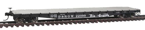 Walthers 920-104110 HO Denver and Rio Grande Western 53' AAR Flatcar RTR #22099