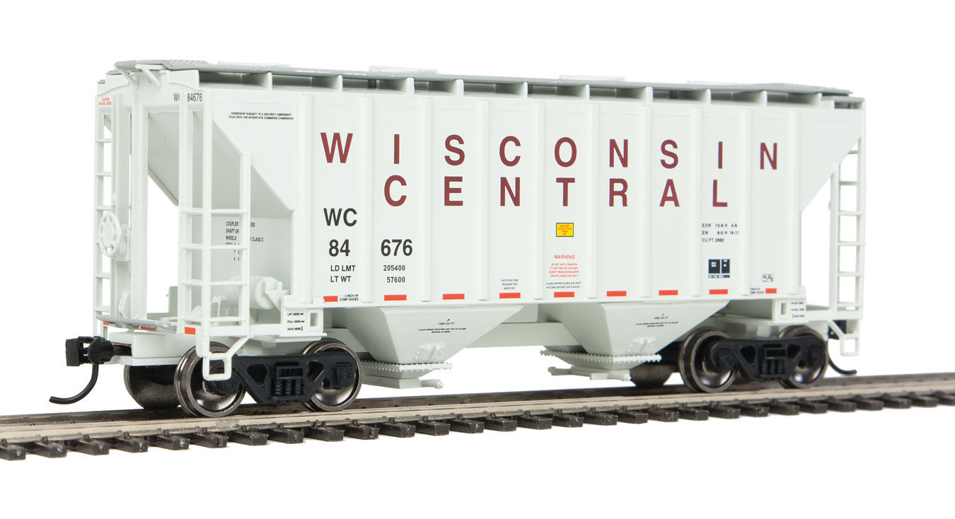 Walthers 910-7971 HO Scale Wisconsin Central 37' 2-Bay Covered Hopper #84676