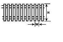 Plastruct 90463 N 1/16" x 26" x 1/4" Picket Fence