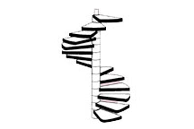 Plastruct 90961 HO 13/32" x 1-1/8" x 5/64" Custom Spiral Staircase