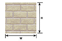 Plastruct 91618 G 24" x 7" Cement Block Sheet