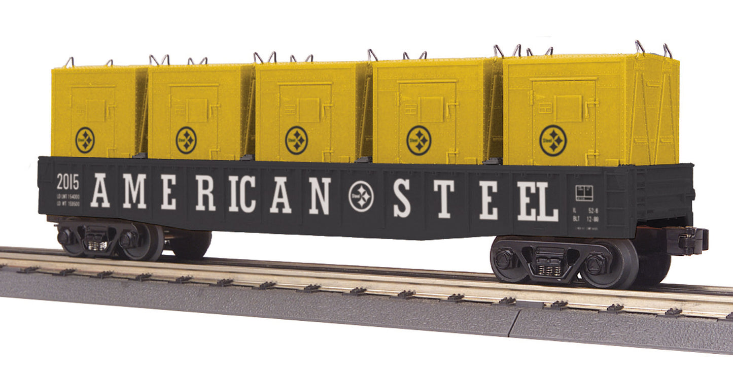 MTH 30-72142 O American Steel Gondola Car with LCL Containers #2015