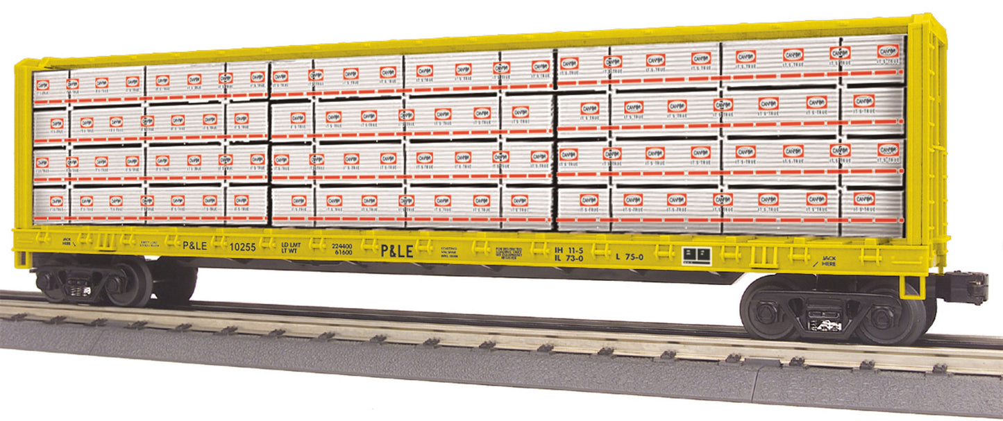 MTH 30-76593 O Pittsburgh & Lake Erie Center IBeam Flat Car #10255