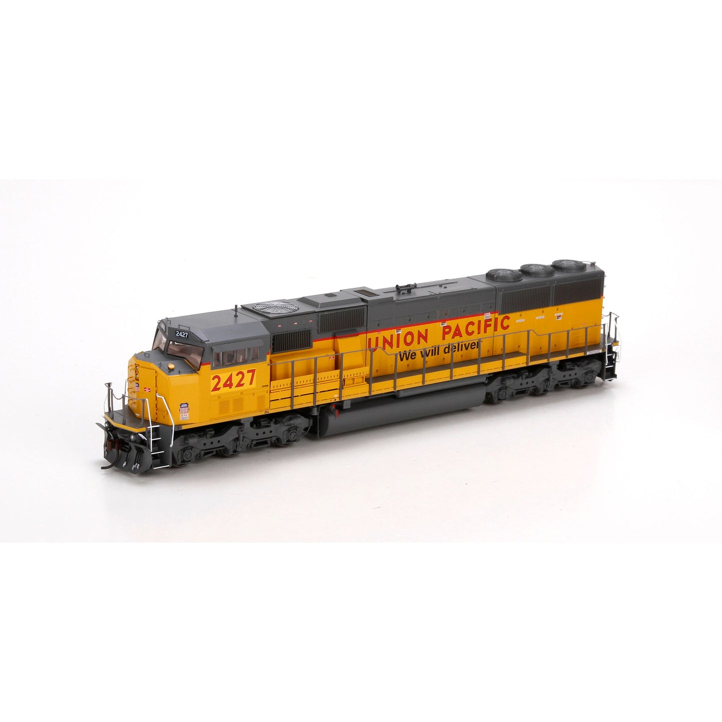 Athearn G67409 HO Union Pacific/Yellow Sill Stripe SD60M w/DCC & Sound #2427