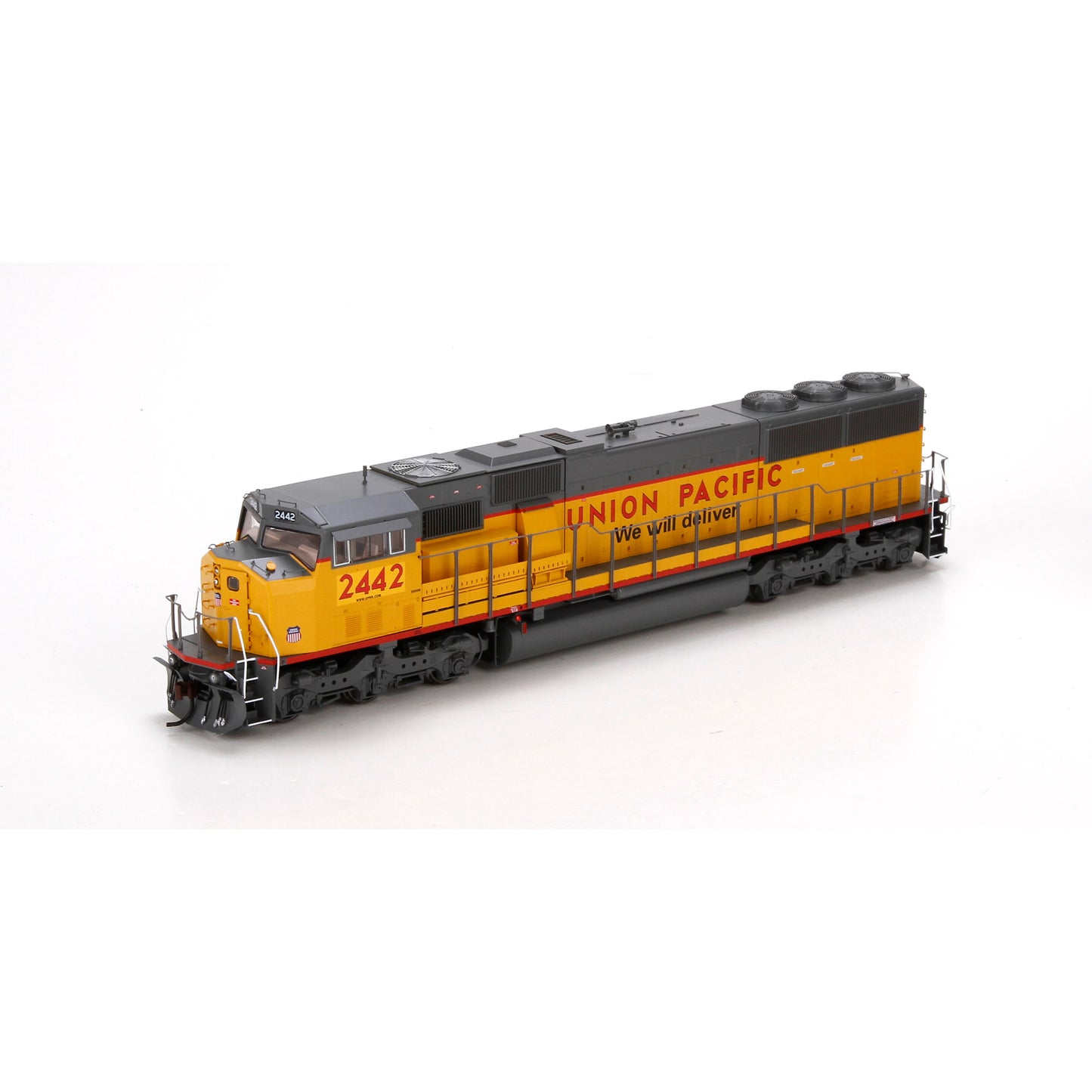 Athearn G67410 HO Union Pacific/Yellow Sill Stripe SD60M w/DCC & Sound #2442