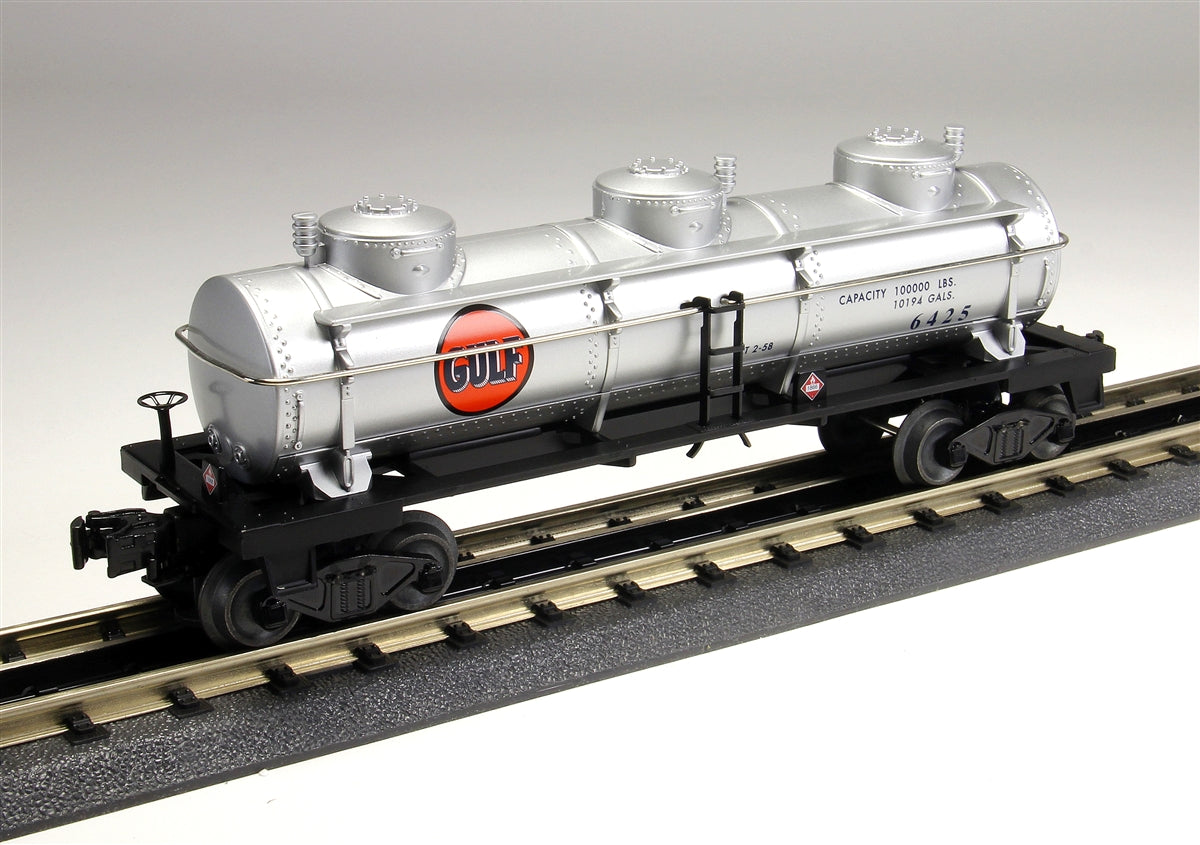 Williams 00304E O Gulf Oil 3-Dome Tank Car #6425