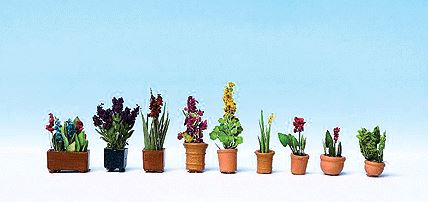 Walthers 949-1081 HO Potted Ornamental Plants - Botanicals™ pkg(9)