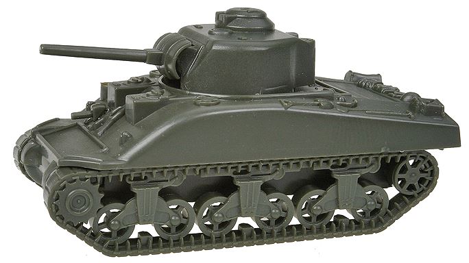Walthers 949-14004 HO WWII M4 Sherman Tank Assembled US & Allies Olive Drab