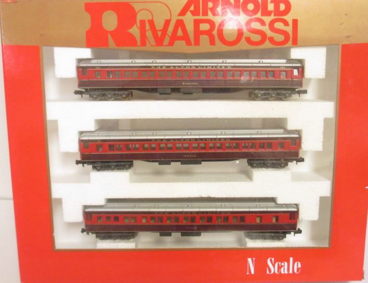 Rivarossi 00560 N The Alton Limited Passenger Cars (Set of 3) NIB