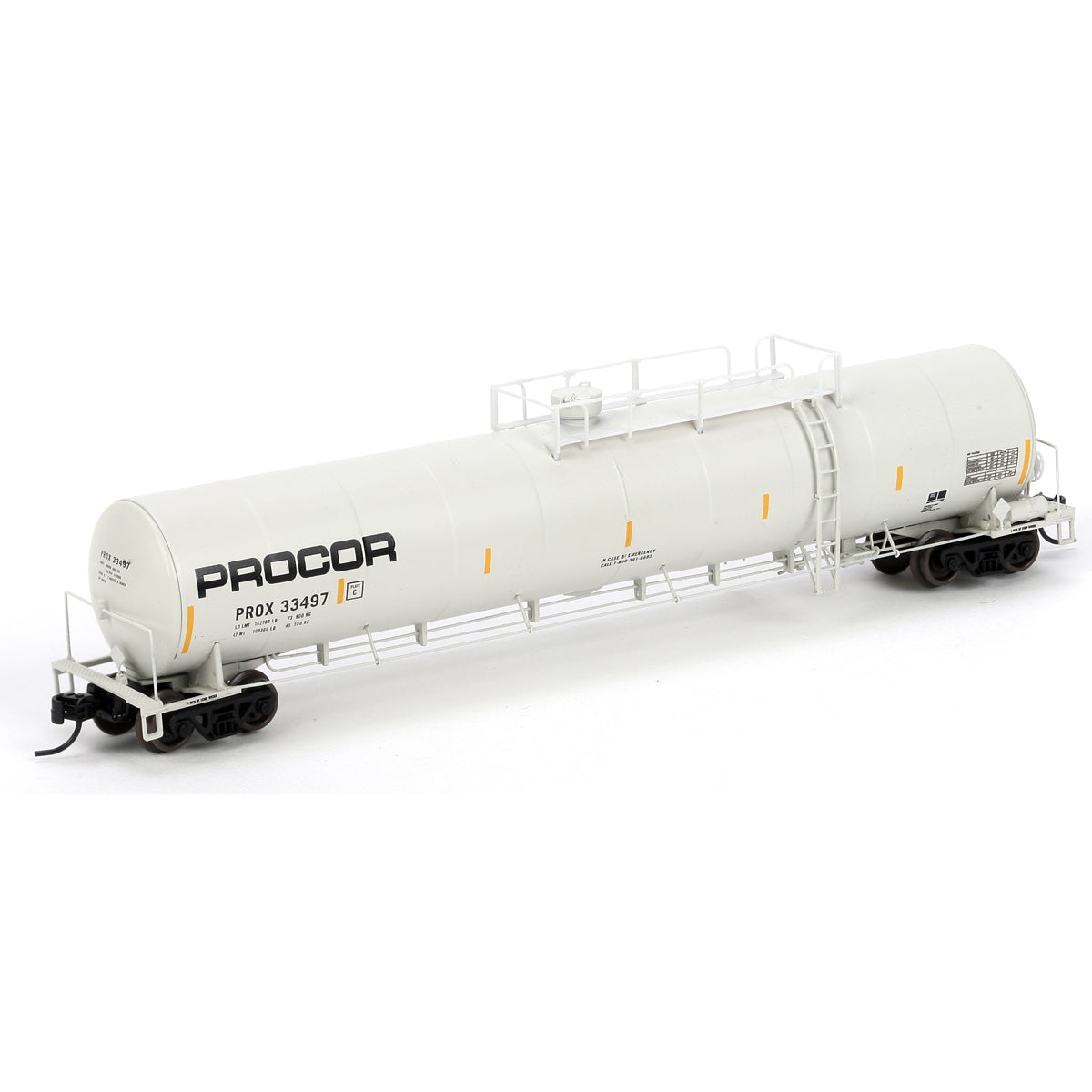 Athearn 23516 N Scale Procor 33,900 Gallon LPG Tank Car/Late #33497