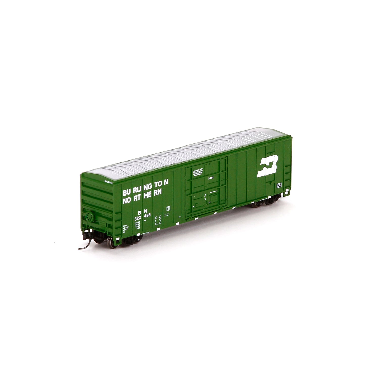Athearn 24217 N Scale Burlington Northern 50' FMC Plug Door Box Car #322496