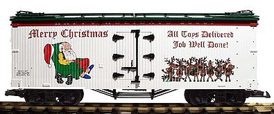 USA Trains R13018 G 2000 Christmas Reefer Car LN/Box